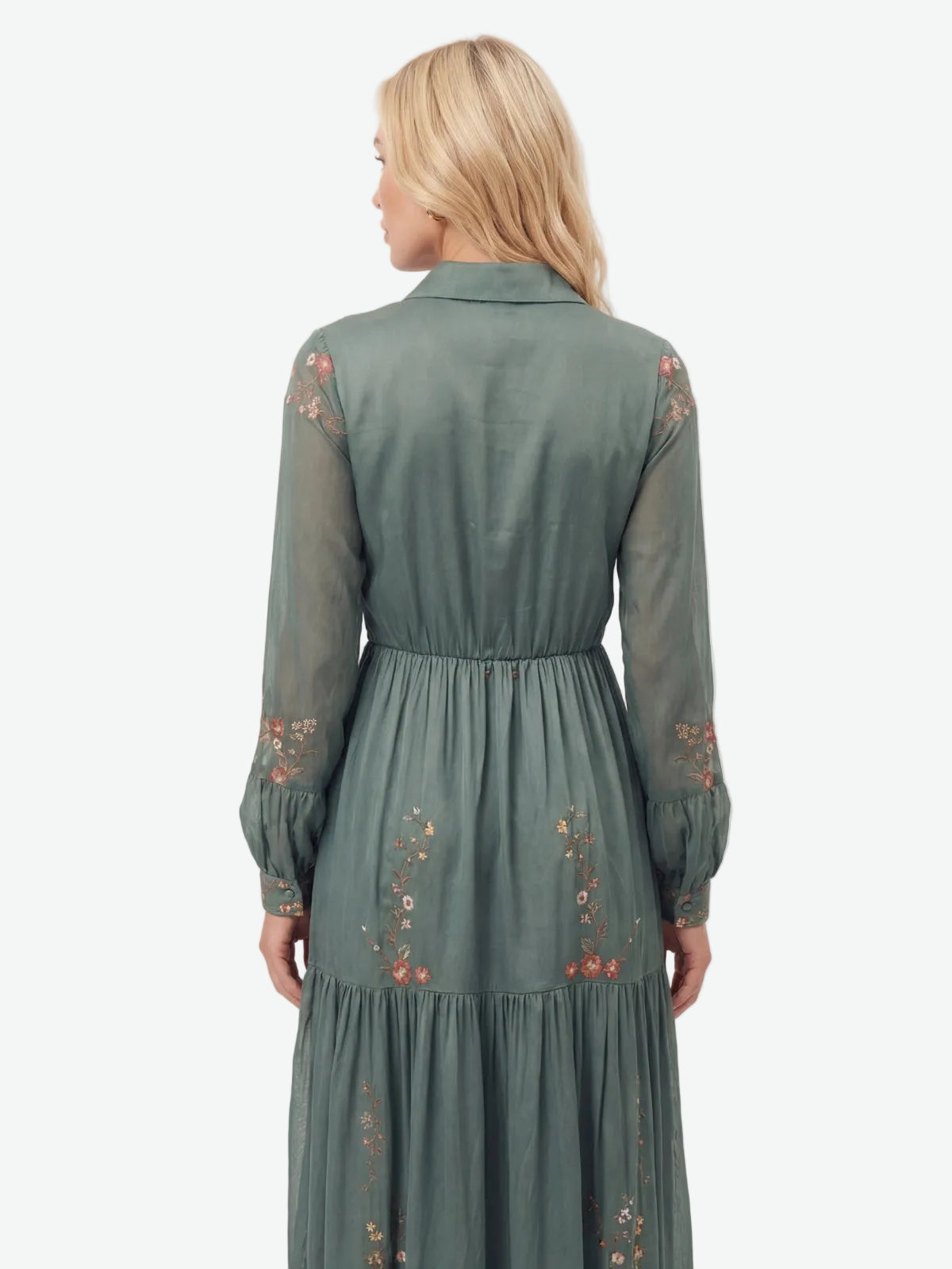 Eliza Floral Embroidered Maxi Dress