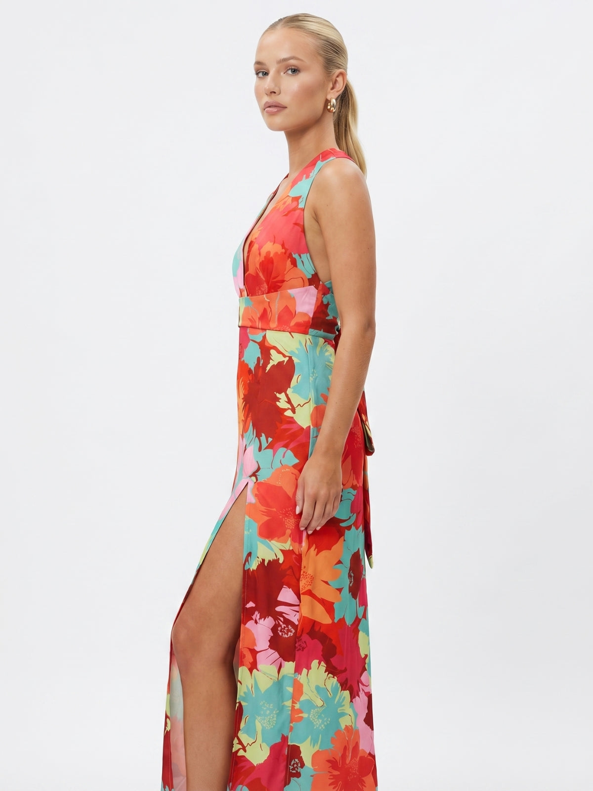 Naia Floral Halter Neck Maxi Dress