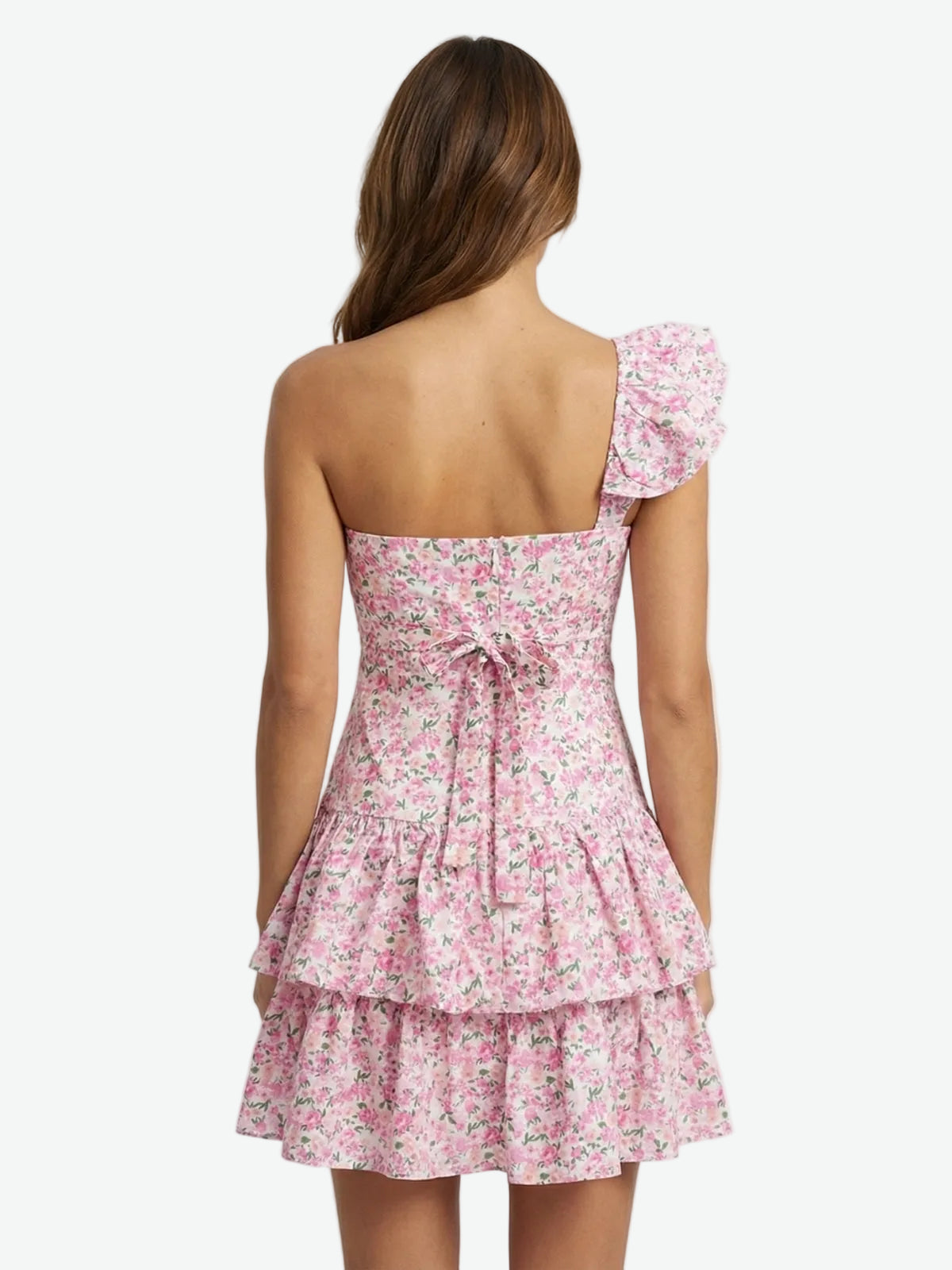 Cassia Floral One Shoulder Mini Dress