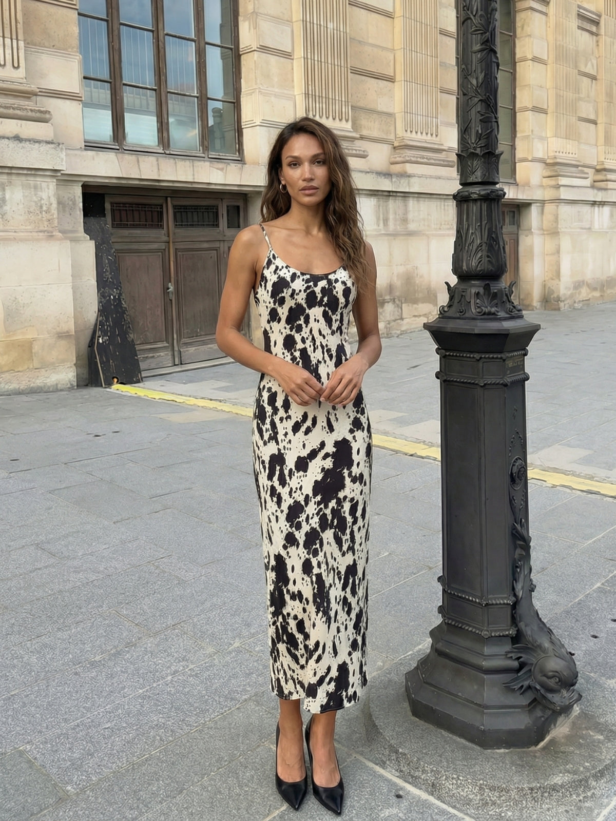 Cow Print Maxi Dress