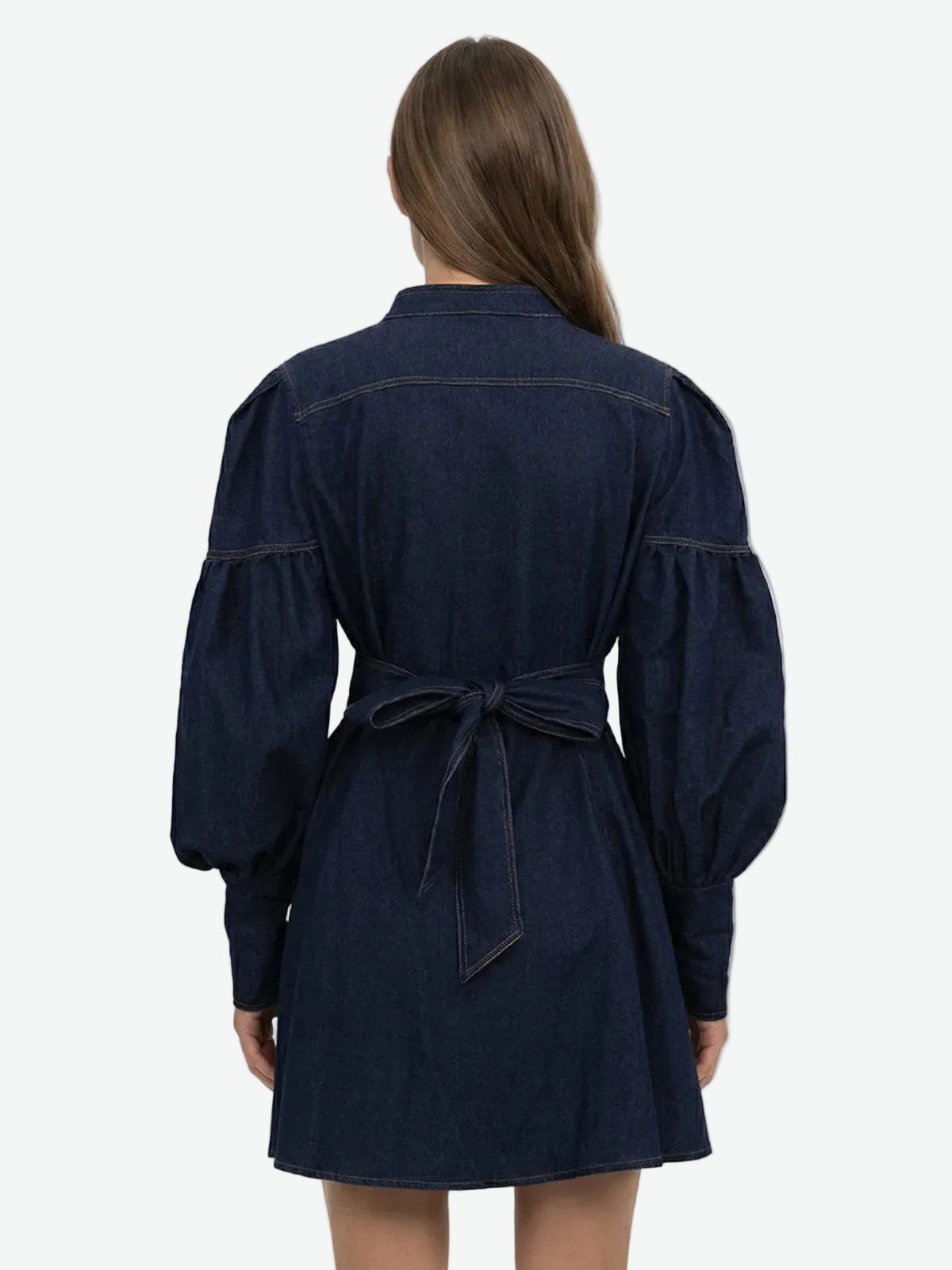 Esme Denim Puff Sleeve Mini Dress