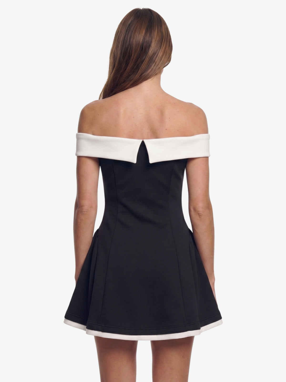 Nova Contrast Flare Mini Dress