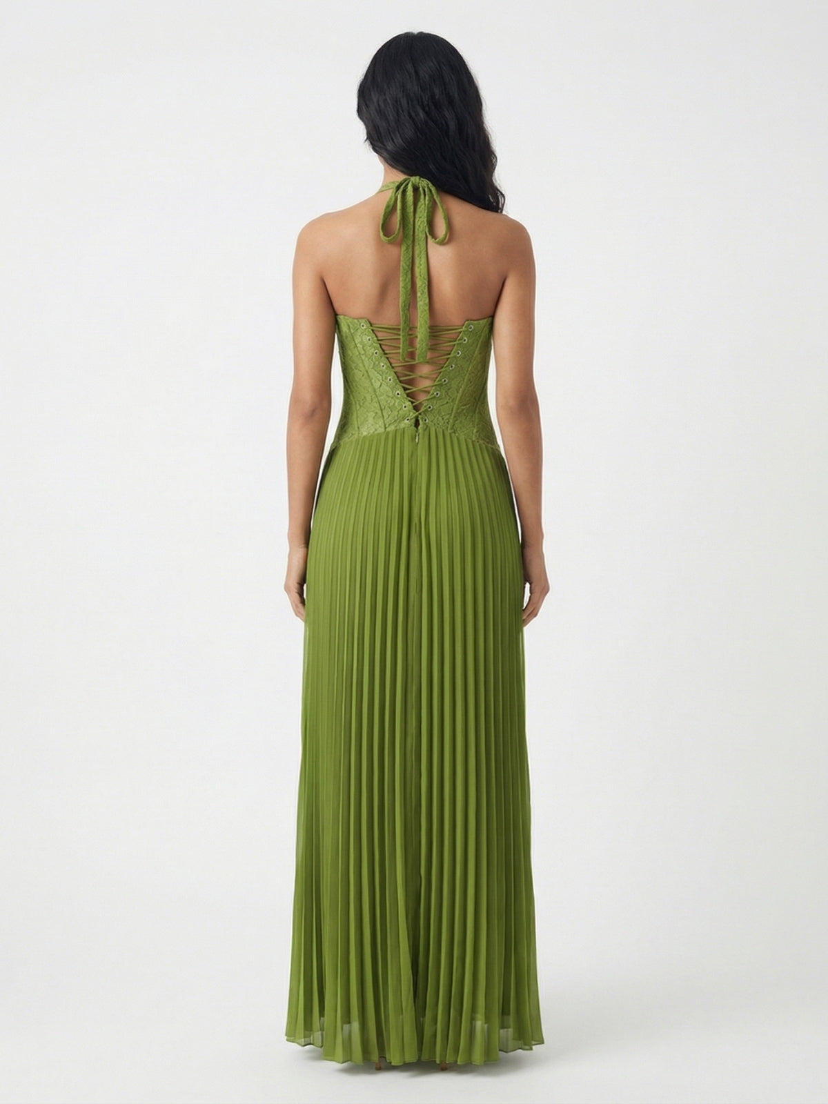 Vivienne Lace Halter Maxi Dress